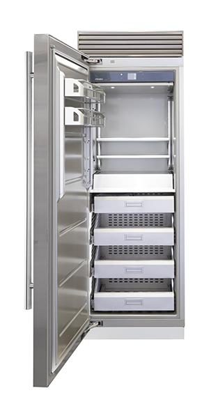 column freezer with ice maker